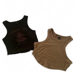 Black and Brown Crop Tops